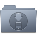 Downloads Folder Graphite Icon